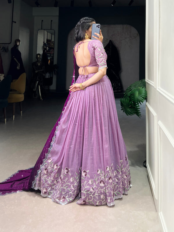 Lehenga Mart Designer Wedding Lehenga Choli For Women - Lavender - Distacart