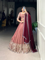 Thumbnail for Lehenga Mart Designer Wedding Lehenga Choli For Women - Peach - Distacart