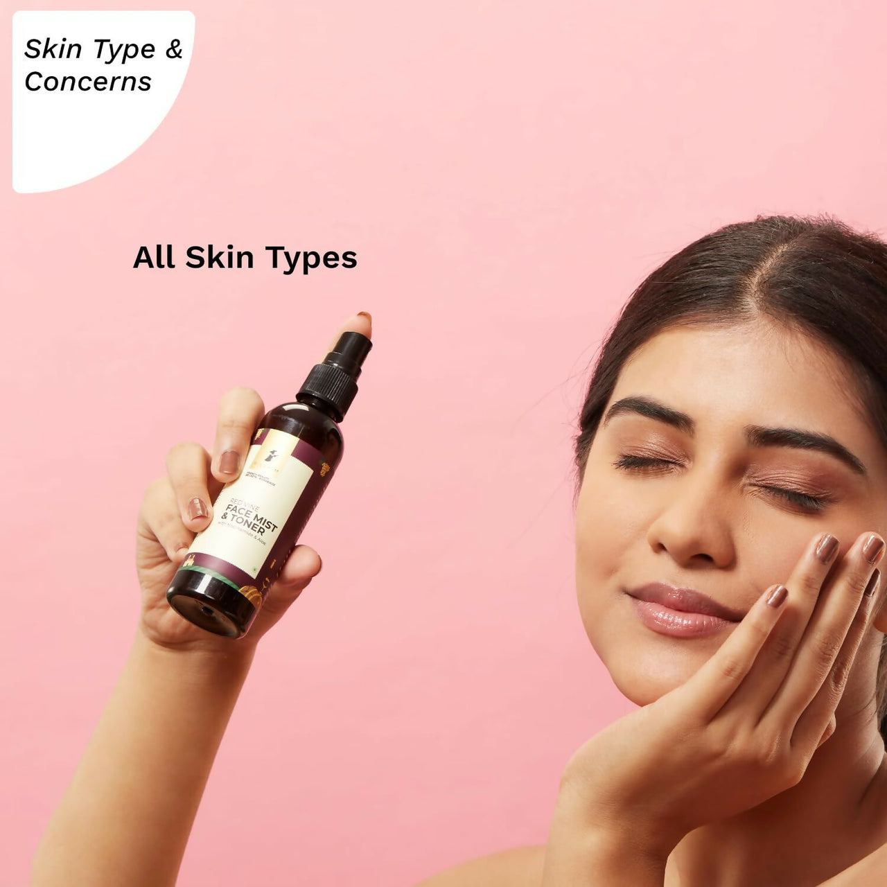 Pilgrim Red Vine Face Mist & Toner Spray with Vitamin B3 and Aloe, For Anti Ageing, Glowing Skin - Distacart