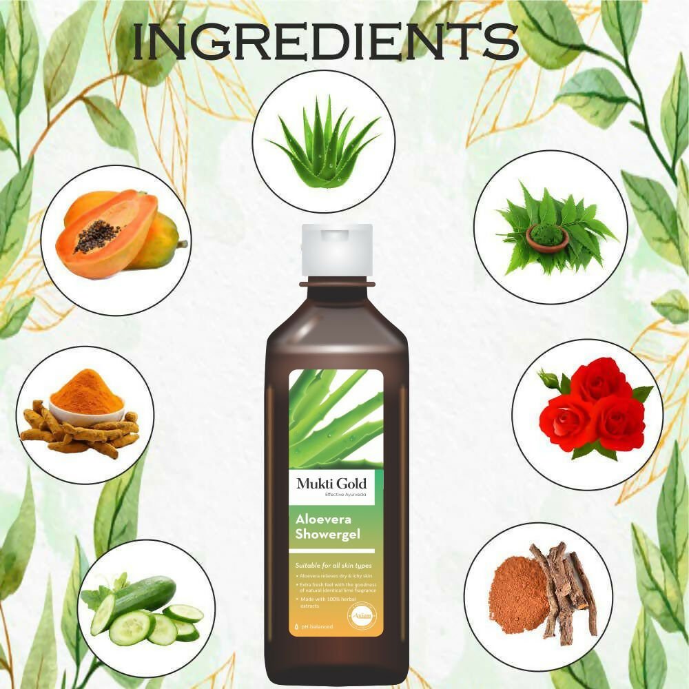 Axiom Mukti Gold Aloevera Shower Gel