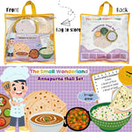 Thumbnail for The Small Wonderland Annapurna Thali Pretend Play Set -Roti,Daal ,Rice ,bhindi ki sabji - Indian Food Inspired Pretend Play toys