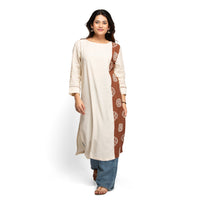 Thumbnail for NOZ2TOZ Women's kurti with embroidery - Brown