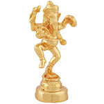 Thumbnail for Estele Gold-Polished God of beginnings Lord Ganesha Idol with stand on one leg for Home/Office Decors - Distacart