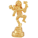 Thumbnail for Estele Gold-Polished God of beginnings Lord Ganesha Idol with stand on one leg for Home/Office Decors - Distacart