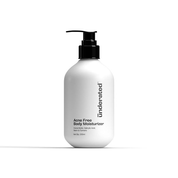 Underated Acne Free Body Moisturizer Powered With Cocoa Butter, Neem And Turmeric - Distacart