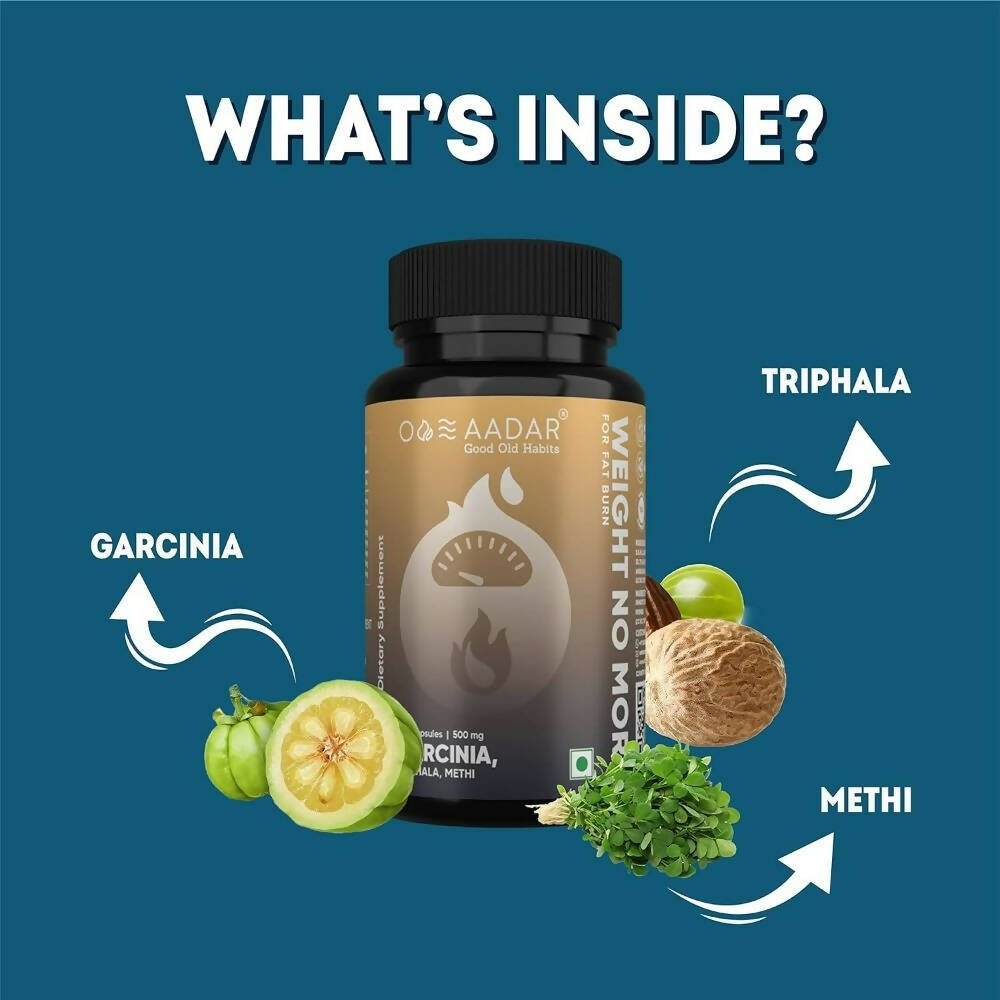 Aadar Weight No More Garcinia, Triphala, Methi Capsules - Distacart