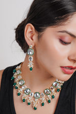 Thumbnail for Divisha Alloy Gold-plated Green Fashion Jewellery Set