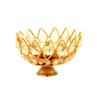 Thumbnail for Shubhkart Nitya Brass Gomedh Crystal Pyali Diya (small) - Distacart