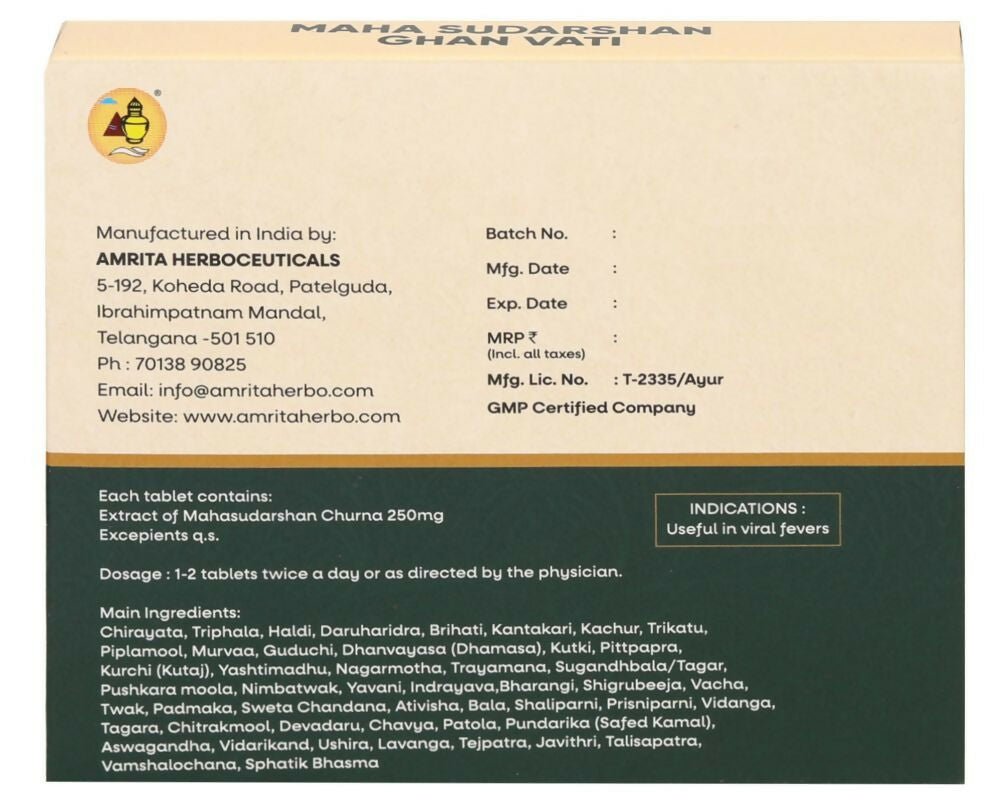 Amrita Maha Sudarshan Ghan Vati - Distacart