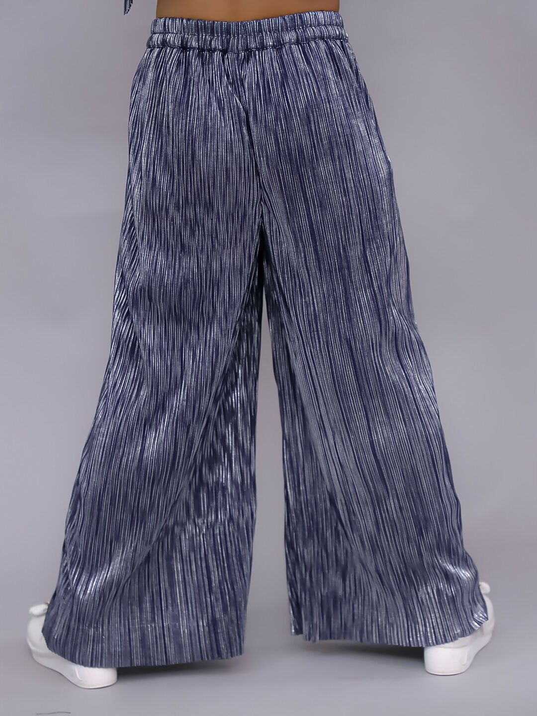 Lil Drama Glam Up Girls Blue Party Top and Pant Set