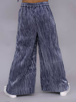 Thumbnail for Lil Drama Glam Up Girls Blue Party Top and Pant Set