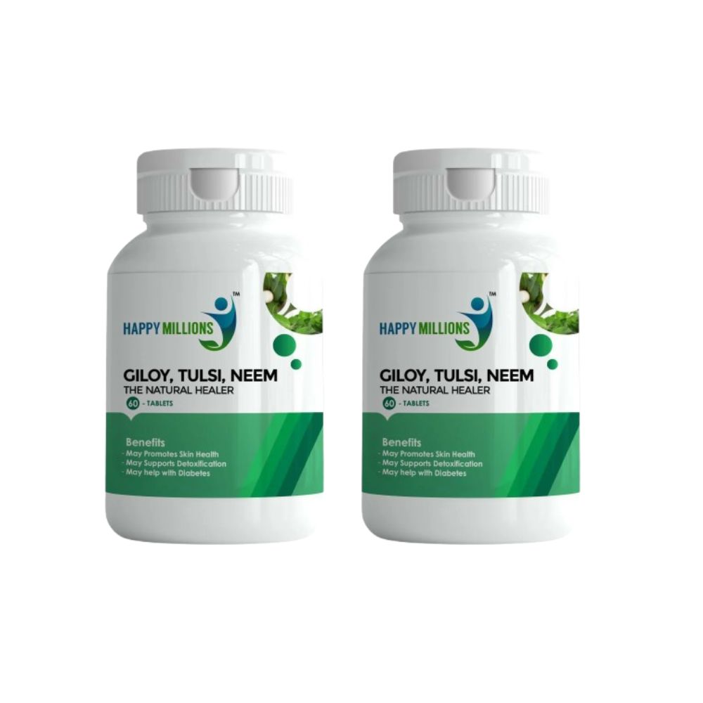 HappyMillions Giloy Tulsi Neem Tablets - Distacart