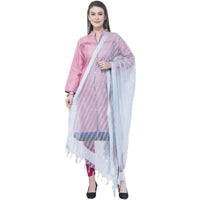 Thumbnail for A R SILK White Color Regular dupatta Cota cotton Dupattas and Chunnis