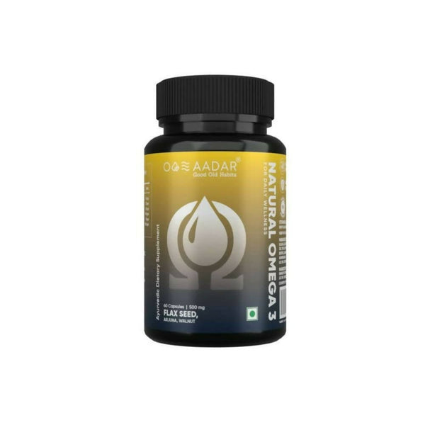 Aadar Natural Omega 3 Flax Seed Capsules - Distacart