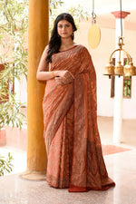 Thumbnail for Joban Fashion Amber Crepe Chiffon Pure Handloom Banarasi Silk Saree