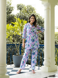 Thumbnail for Casual Fashionable Multi Muslin Cotton co-ord set - Manya