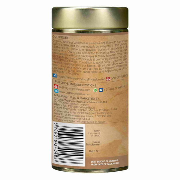 Organic Wellness Ow'Real Tulsi Green Tea + Saffron Tin Pack - Distacart