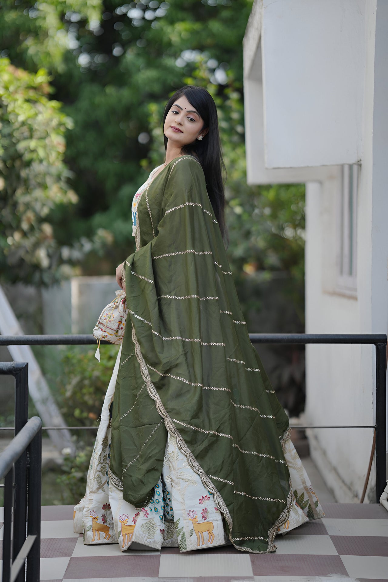 Lehenga Mart Designer Bollywood Style Wedding Lehenga Choli - Mahendi