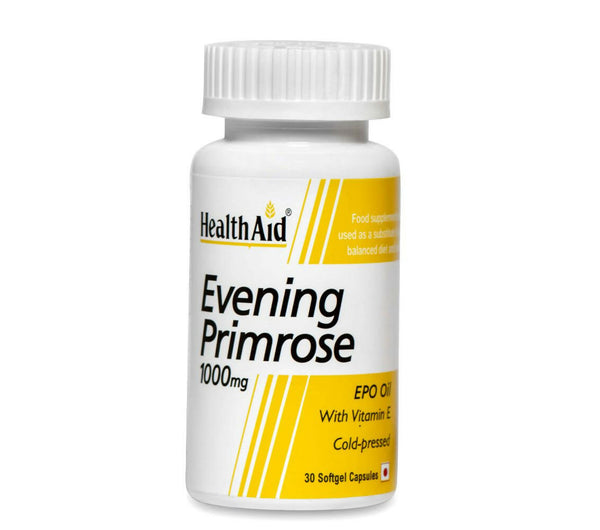 HealthAid Evening Primrose Oil 1000 mg With Vitamin E Softgel Capsules - Distacart