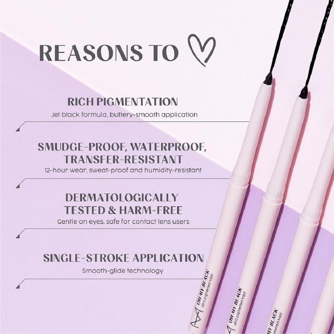 House Of Makeup Oh My Black Ultra-Pigmented Kajal - Distacart