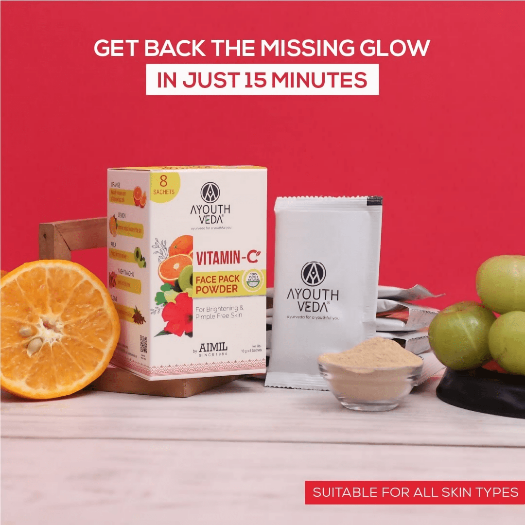 Ayouthveda Vitamin C Face Pack Powder - Distacart