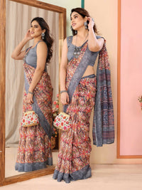 Thumbnail for Partywear Designer Grey Kota Doriya Fancy Saree - Dyuti