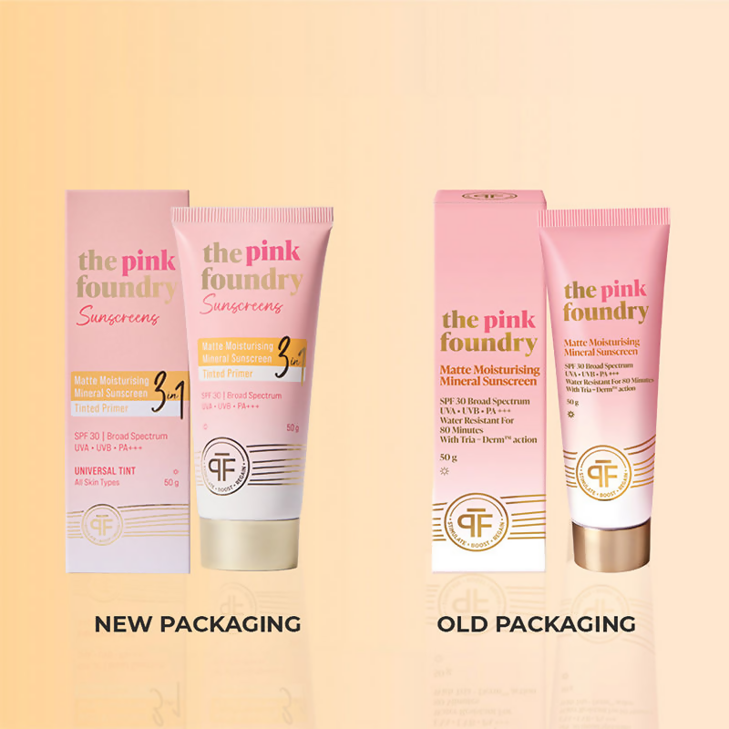 The Pink Foundry Tinted Matte Mineral Moisturising Sunscreen - SPF 30, PA+++ & UVA UVB Protection