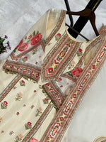 Thumbnail for Prazu Fashion Cream Chinon Silk Digital Print Sharara Suit