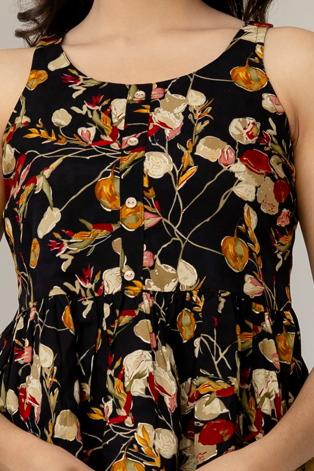 Women Black Printed Co-Ord set - Rasiya