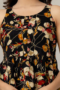 Thumbnail for Women Black Printed Co-Ord set - Rasiya