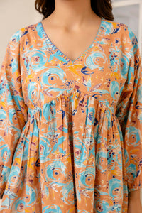 Thumbnail for Women Multi Printed Peplum Tunic - Rasiya