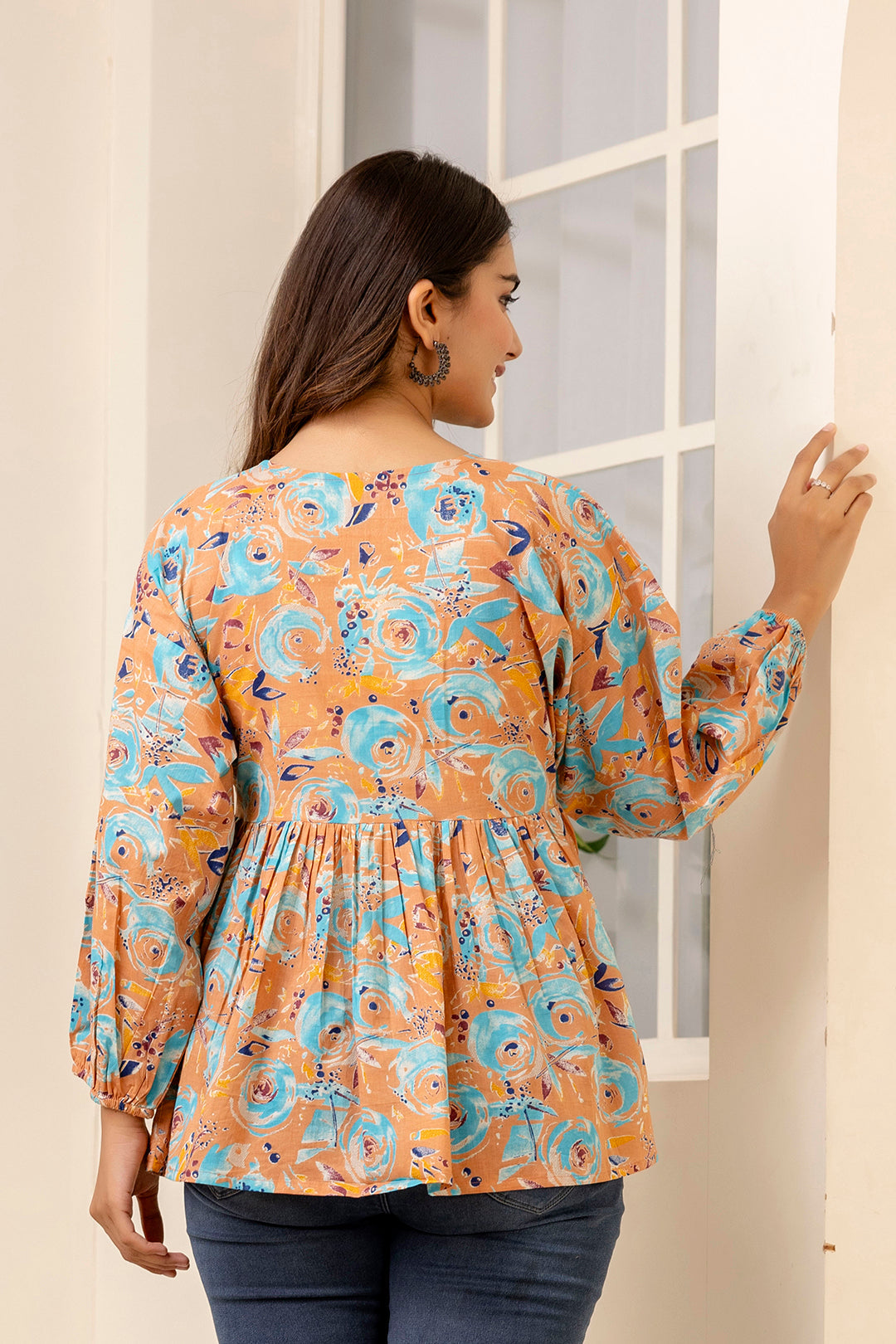 Women Multi Printed Peplum Tunic - Rasiya