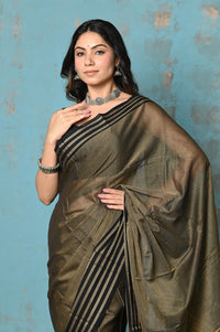 Thumbnail for Very Much Indian Tyohaar - Cotton Saree With Border - Copper