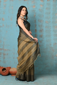 Thumbnail for Very Much Indian Tyohaar - Cotton Saree With Border - Copper