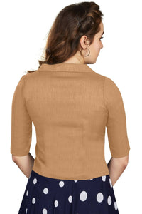Thumbnail for Aastha Fashion Women's Women's Beige Art Silk Button Readymade Blouse - Distacart