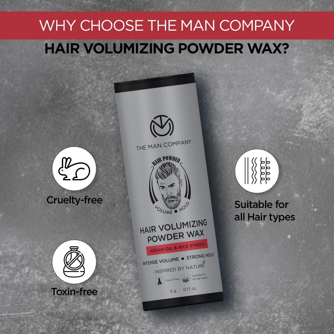 The Man Company Hair Volumizing Powder Wax - Distacart