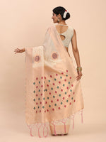 Thumbnail for Astita Linen Cotton Off White Saree