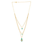 Thumbnail for Nuyug 18k Trio Pendant Gold Anti Tarnish Necklace