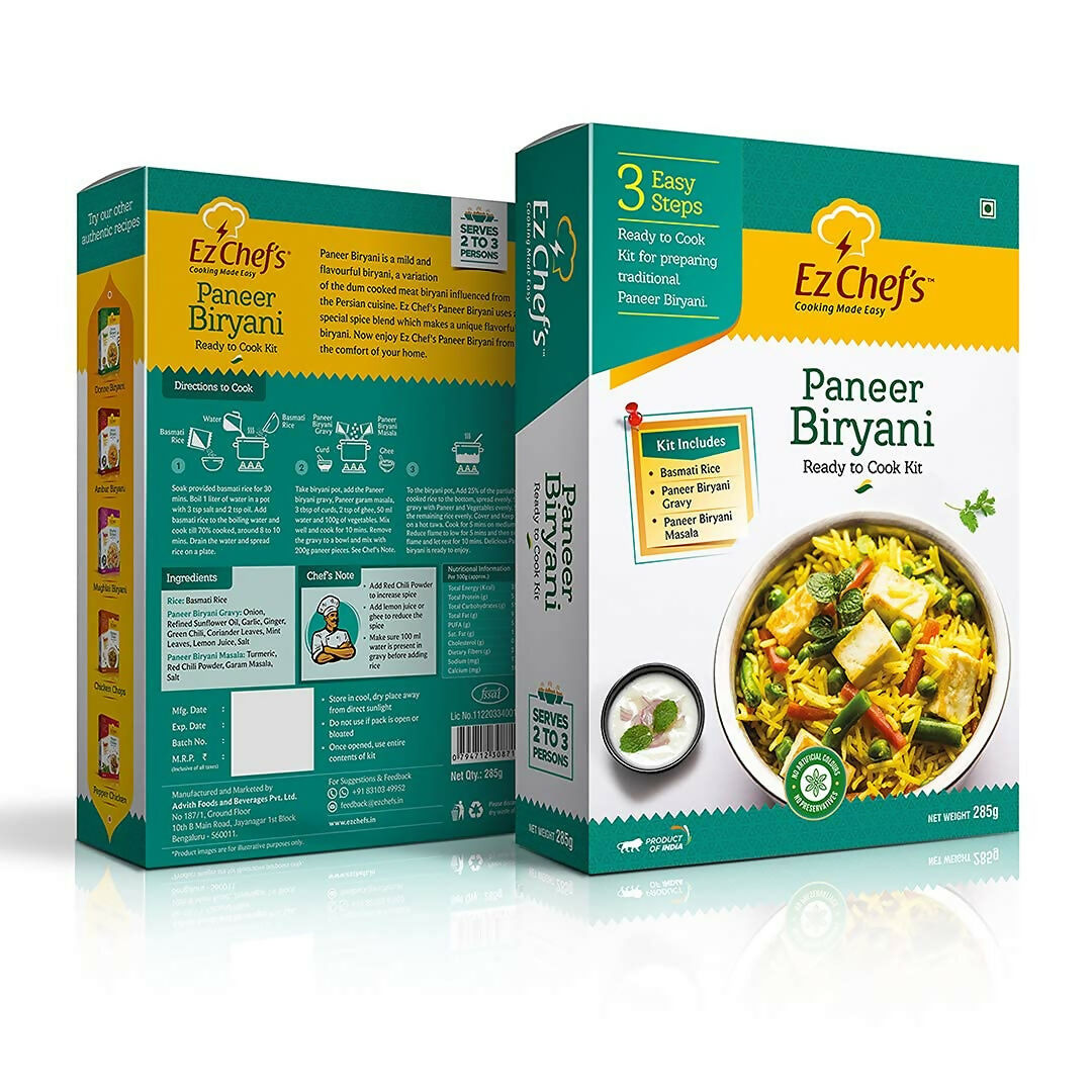 Ez Chef's Paneer Biryani Kit - Distacart