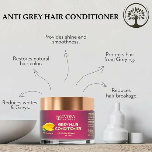 Ivory Natural Grey Hair Conditioner For Early Of Greying, Strengthens Hair - Distacart