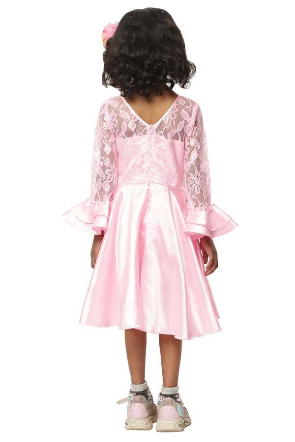 Asmaani Kids Party Wear Stylish Dresses, Perfect for Parties, Functions & Vacations - Pink