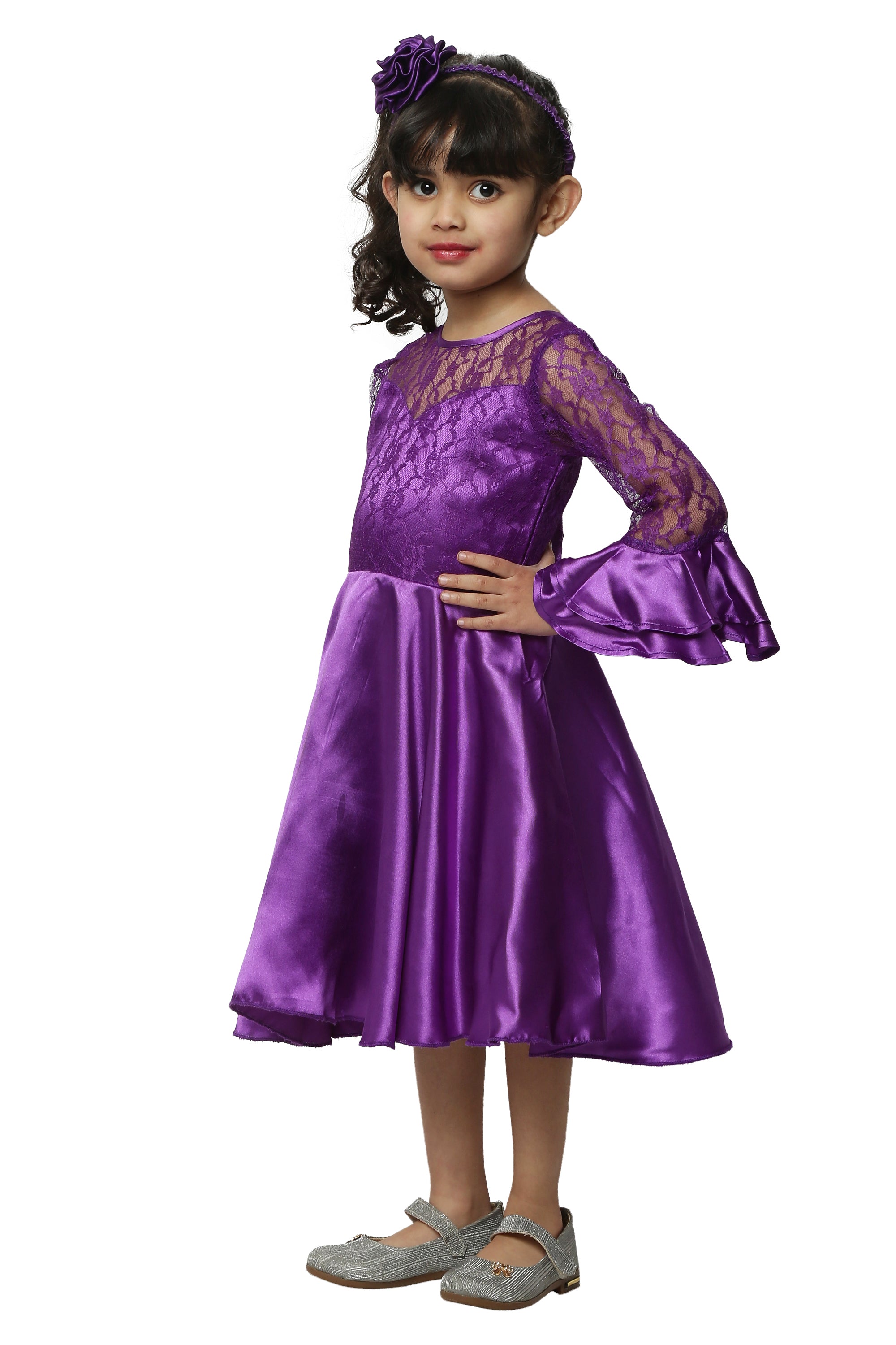 Asmaani Kids Party Wear Stylish Dresses, Perfect for Parties, Functions & Vacations - Purple