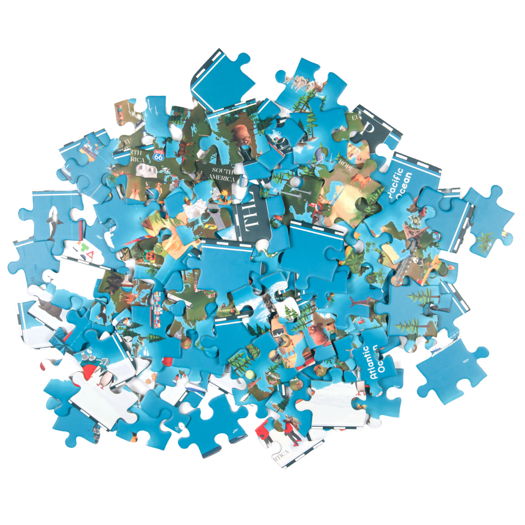 108 Pcs World Map Puzzle 9