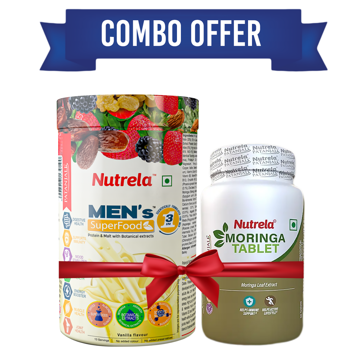 Patanjali Nutrela Men's Superfood + Moringa Tablets Combo