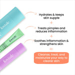 Thumbnail for Foxtale ABC of Acne Control Trio Skin Care Kit: Acne Spot Correct Gel + Cleanser Face Wash + Ceramide Moisturizer - Distacart