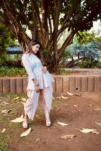 Thumbnail for Women Orange And White Striped Kurta With Dhoti Pants - Rasiya