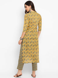Thumbnail for Women Cotton Printed Kurta Pant Set - Rasiya