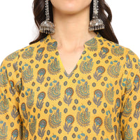 Thumbnail for Women Cotton Printed Kurta Pant Set - Rasiya