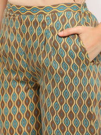 Thumbnail for Women Cotton Printed Kurta Pant Set - Rasiya