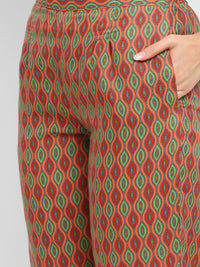 Thumbnail for Women Orange Printed Kurta Pant Set - Rasiya
